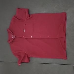 FIGS burgundy Moree style scrub top